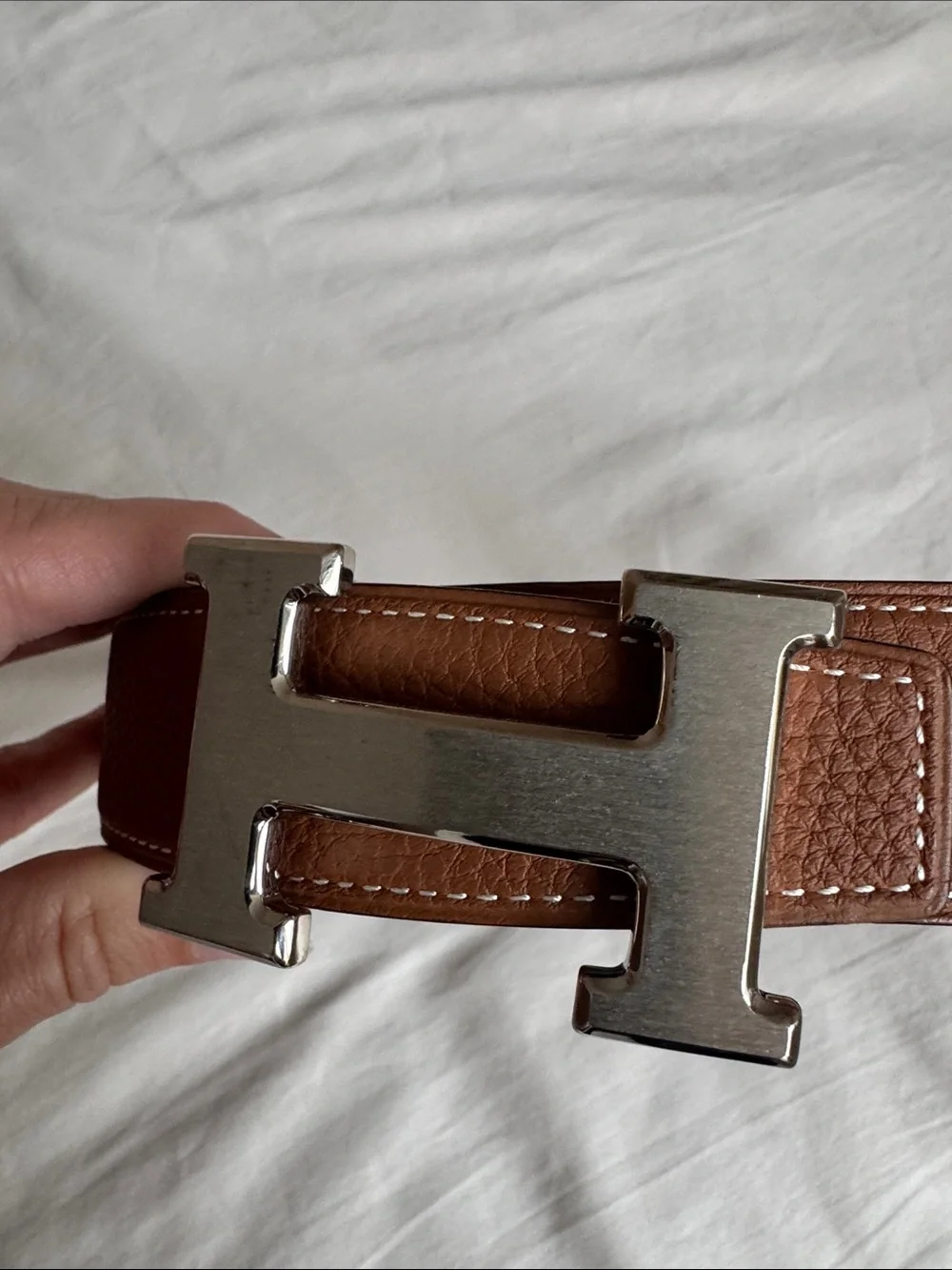 HERMES women's reversible brown and black belt, size small